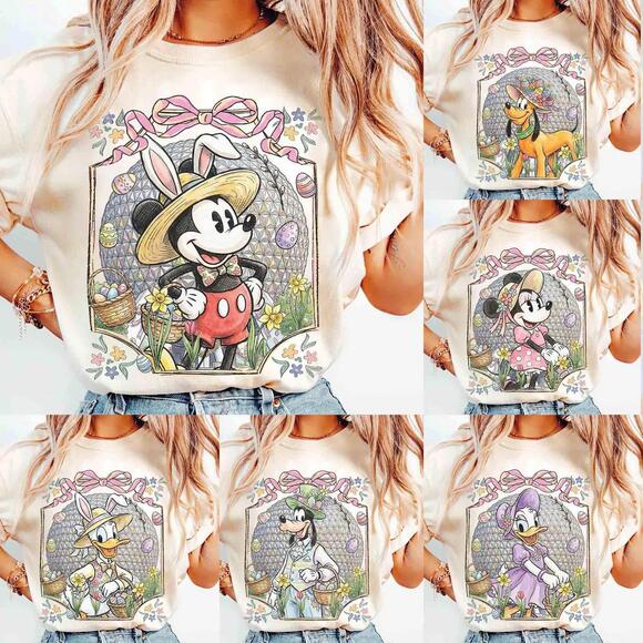 Other - ize Mickey And Friends Easter Eggs Shirt, Coquette Bow Epcot Park